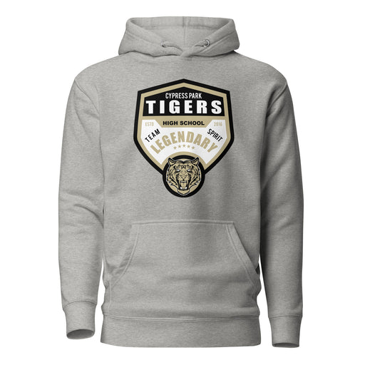 Cypress Park Tigers Premium Grey Hoodie - Design 14