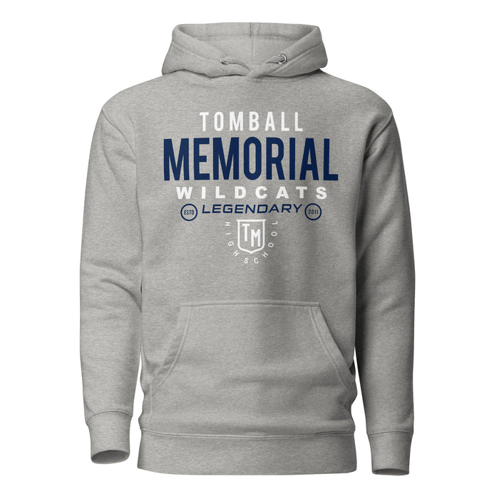 Tomball Memorial Wildcats Premium Grey Hoodie - Design 03