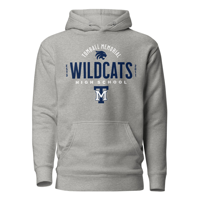 Tomball Memorial Wildcats Premium Grey Hoodie - Design 40