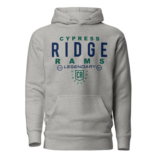 Cypress Ridge Rams Premium Grey Hoodie - Design 03