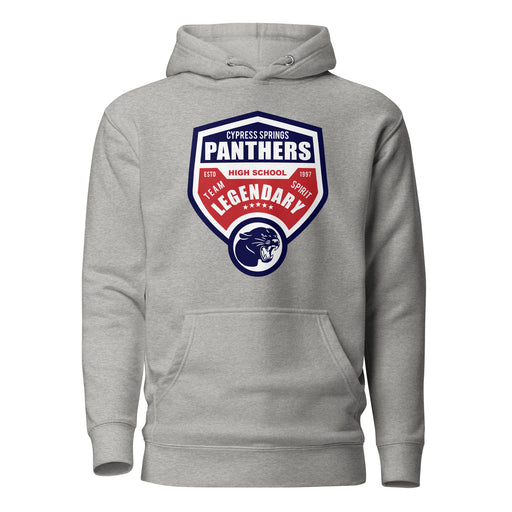 Cypress Springs Panthers Premium Grey Hoodie - Design 14