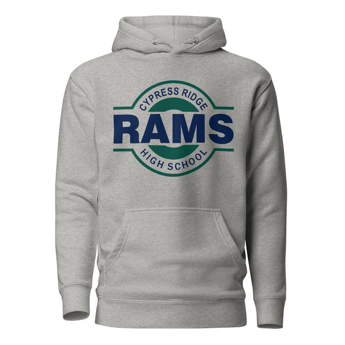 Cypress Ridge Rams Premium Grey Hoodie - Design 11