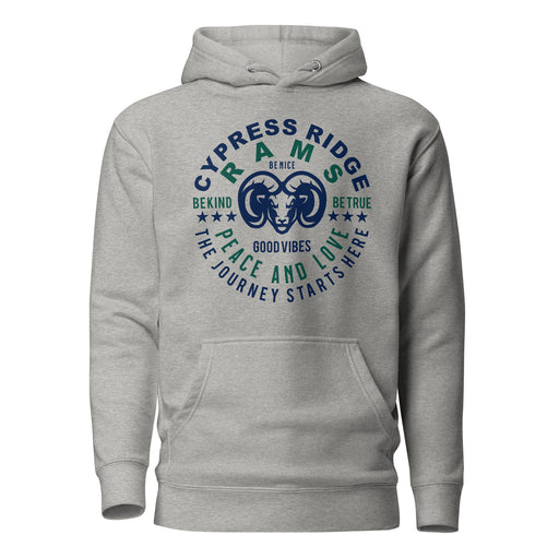 Cypress Ridge Rams Premium Grey Hoodie - Design 16