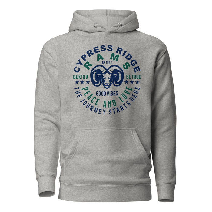 Cypress Ridge Rams Premium Grey Hoodie - Design 16