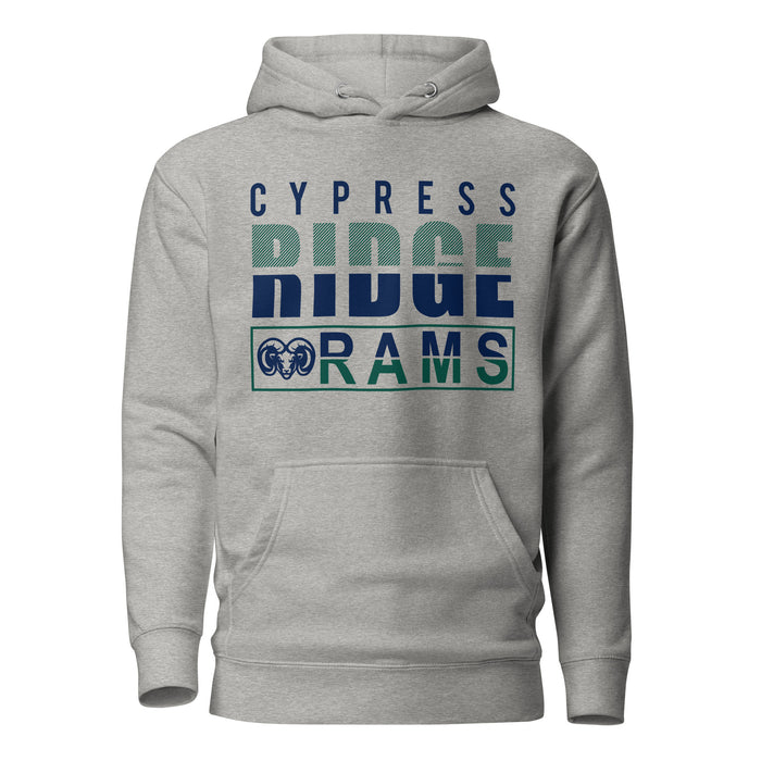 Cypress Ridge Rams Premium Grey Hoodie - Design 31