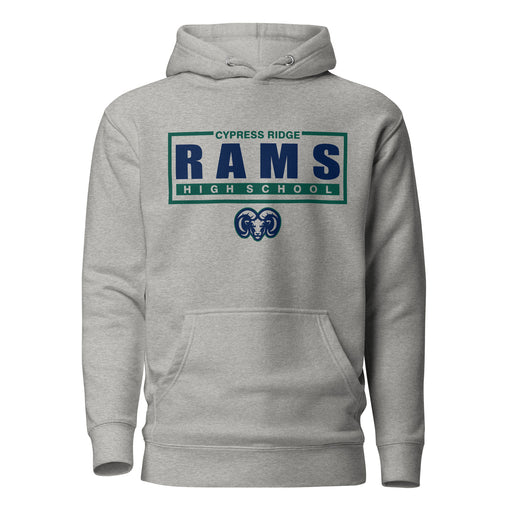 Cypress Ridge Rams Premium Grey Hoodie - Design 49