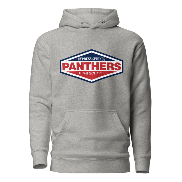 Cypress Springs Panthers Premium Grey Hoodie - Design 09