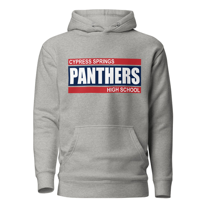 Cypress Springs Panthers Premium Grey Hoodie - Design 98