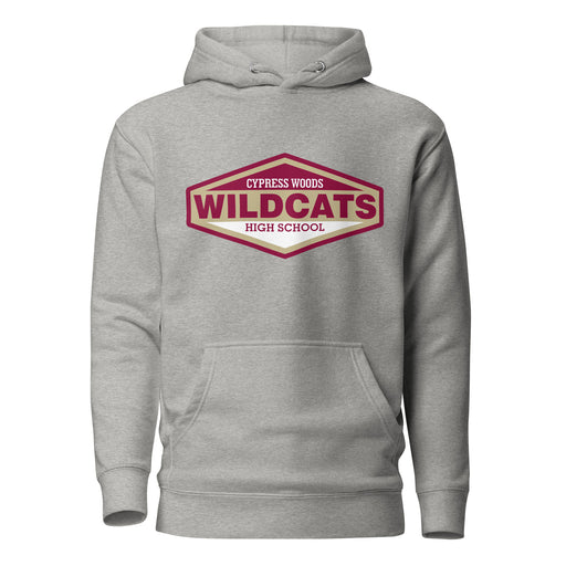 Cypress Woods Wildcats Premium Grey Hoodie - Design 09