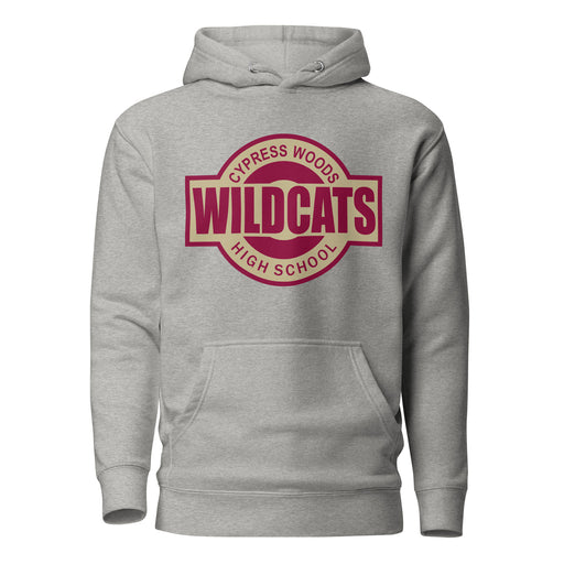 Cypress Woods Wildcats Premium Grey Hoodie - Design 11