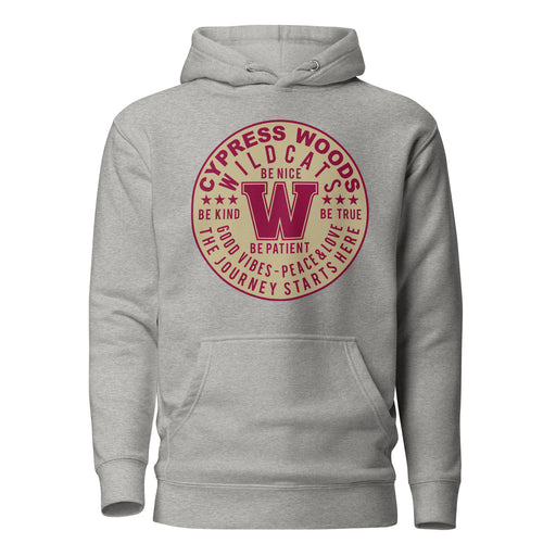 Cypress Woods Wildcats Premium Grey Hoodie - Design 16