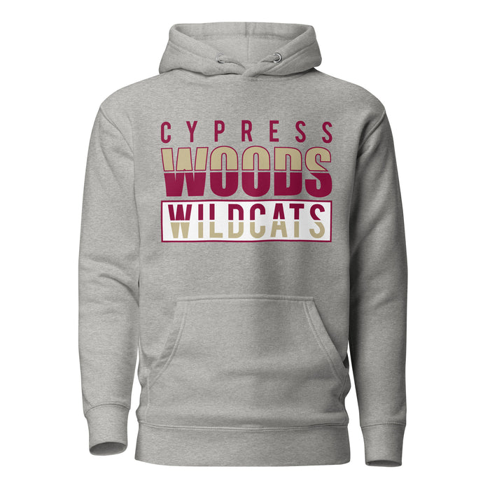 Cypress Woods Wildcats Premium Grey Hoodie - Design 31