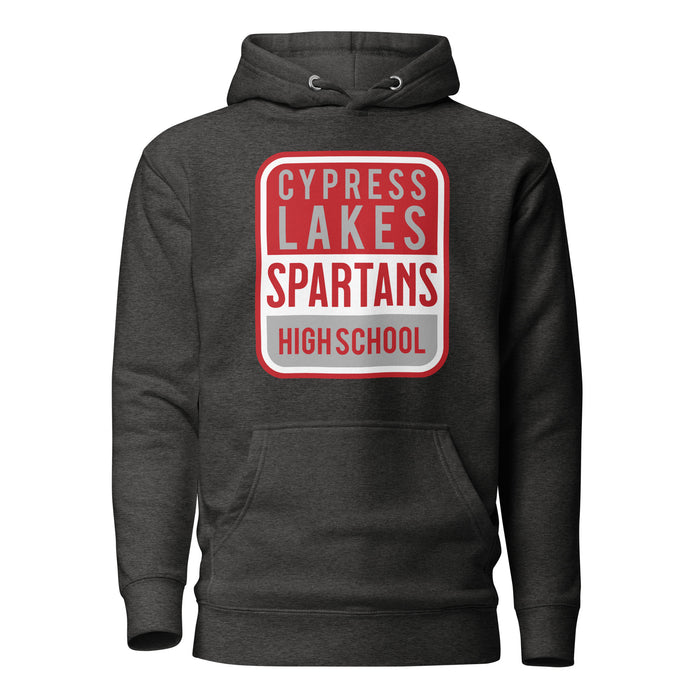 Cypress Lakes Spartans Premium Charcoal Hoodie - Design 01