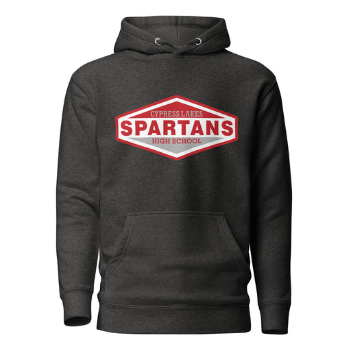 Cypress Lakes Spartans Premium Charcoal Hoodie - Design 09