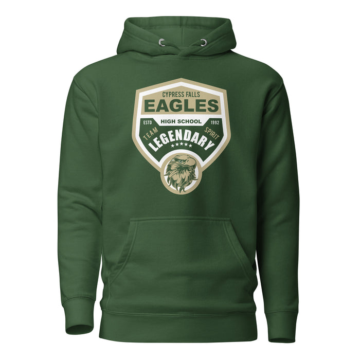 Cypress Falls Eagles Premium Forest Green Hoodie - Design 14