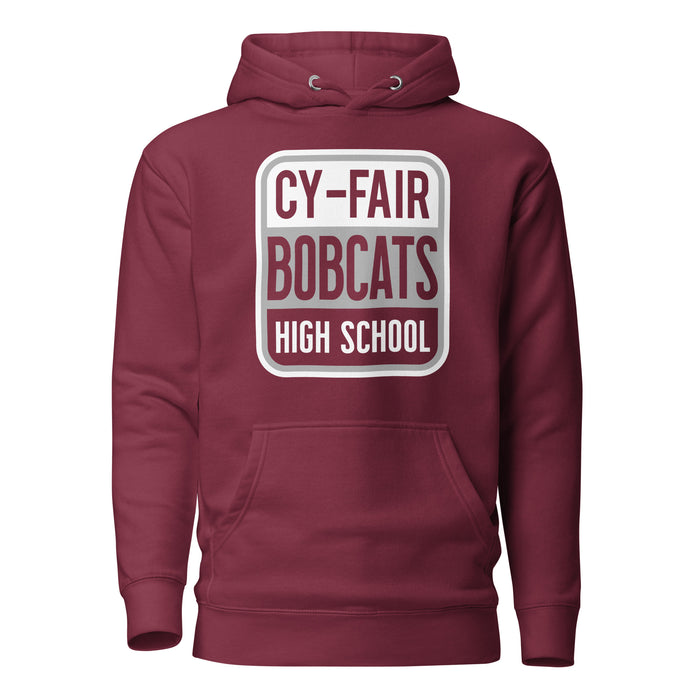 Cy-Fair Bobcats Premium Maroon Hoodie - Design 01