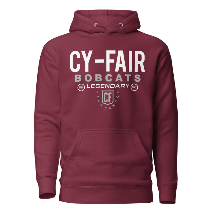 Cy-Fair Bobcats Premium Maroon Hoodie - Design 03