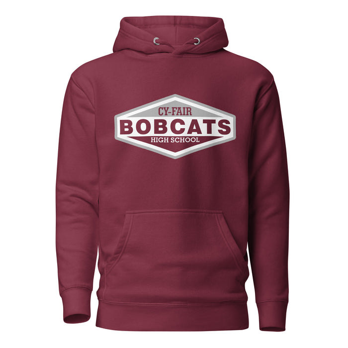 Cy-Fair Bobcats Premium Maroon Hoodie - Design 09