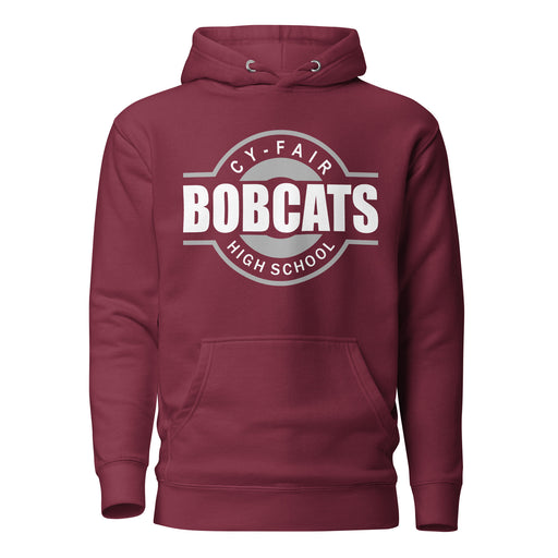 Cy-Fair Bobcats Premium Maroon Hoodie - Design 11