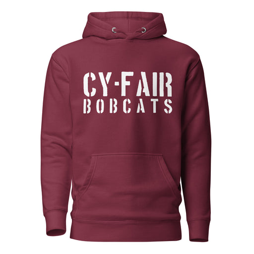 Cy-Fair Bobcats Premium Maroon Hoodie - Design 17