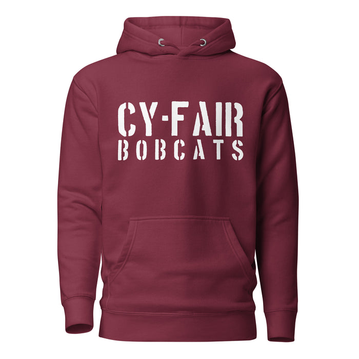 Cy-Fair Bobcats Premium Maroon Hoodie - Design 17