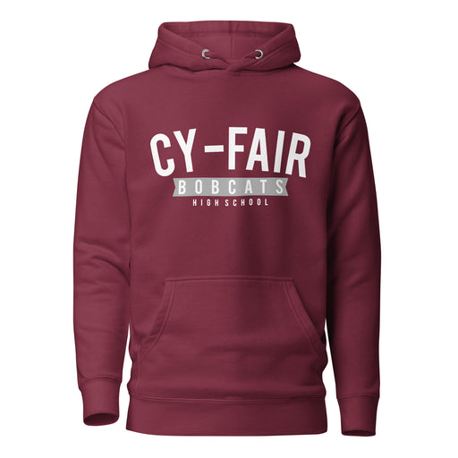 Cy-Fair Bobcats Premium Maroon Hoodie - Design 21