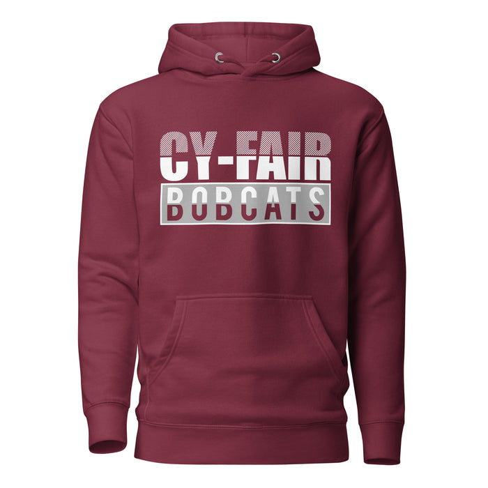 Cy-Fair Bobcats Premium Maroon Hoodie - Design 31