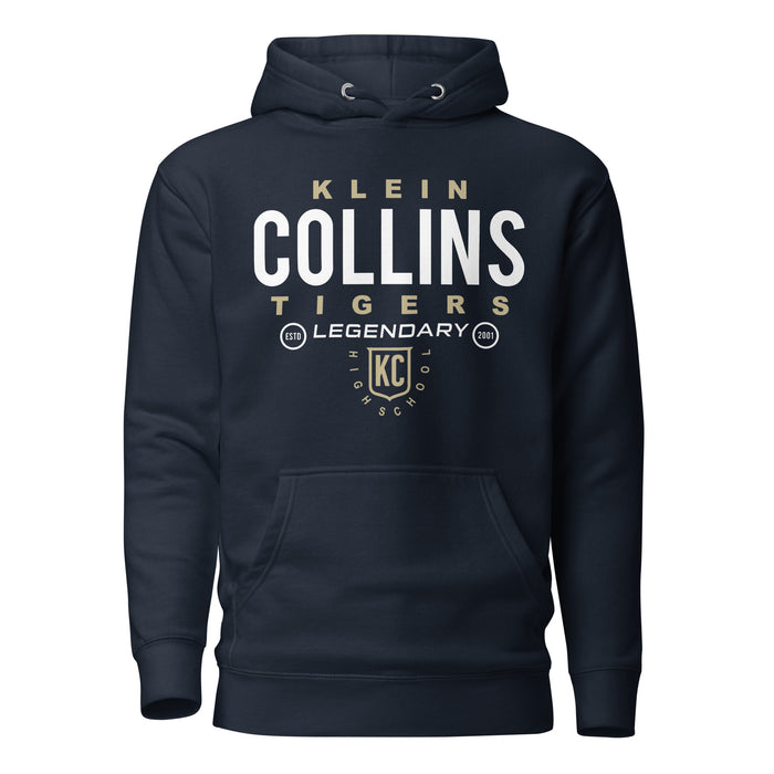 Klein Collins Tigers Premium Navy Hoodie - Design 03