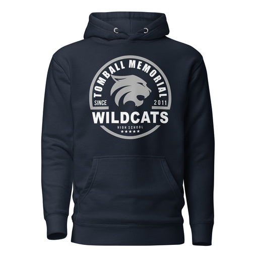 Tomball Memorial Wildcats Premium Navy Hoodie - Design 04