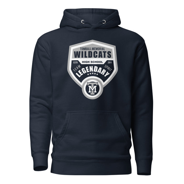 Tomball Memorial Wildcats Premium Navy Hoodie - Design 14