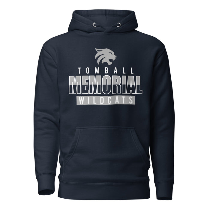 Tomball Memorial Wildcats Premium Navy Hoodie - Design 23