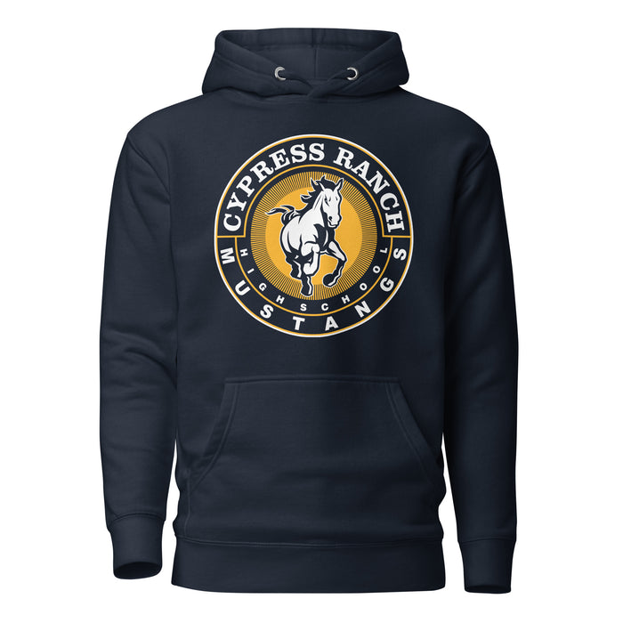 Cypress Ranch Mustangs Premium Navy Hoodie - Design 02