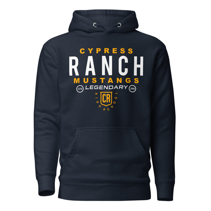 Cypress Ranch Mustangs Premium Navy Hoodie - Design 03