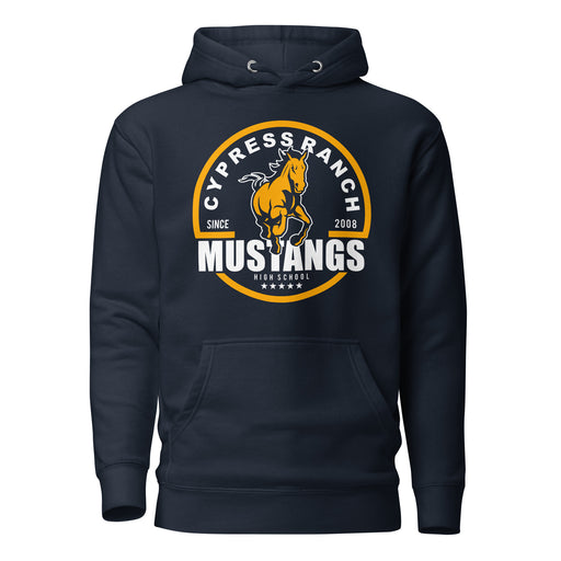 Cypress Ranch Mustangs Premium Navy Hoodie - Design 04