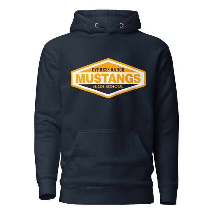 Cypress Ranch Mustangs Premium Navy Hoodie - Design 09