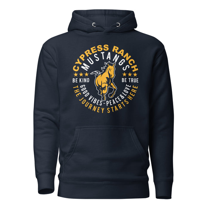 Cypress Ranch Mustangs Premium Navy Hoodie - Design 16