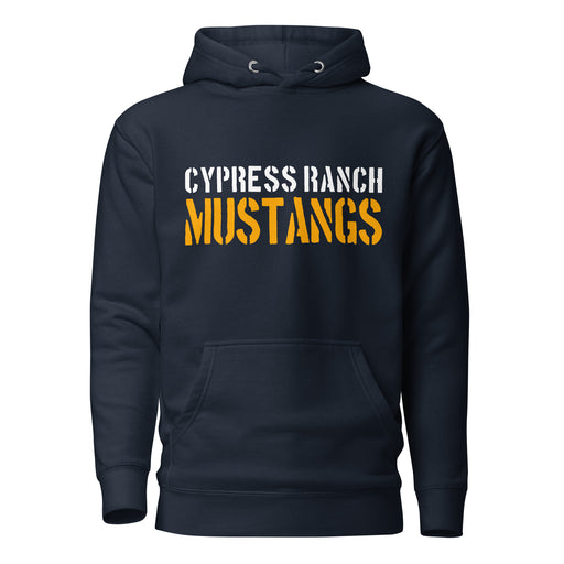 Cypress Ranch Mustangs Premium Navy Hoodie - Design 17