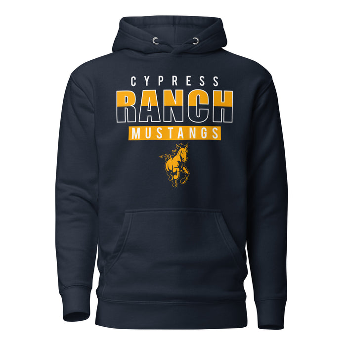 Cypress Ranch Mustangs Premium Navy Hoodie - Design 23