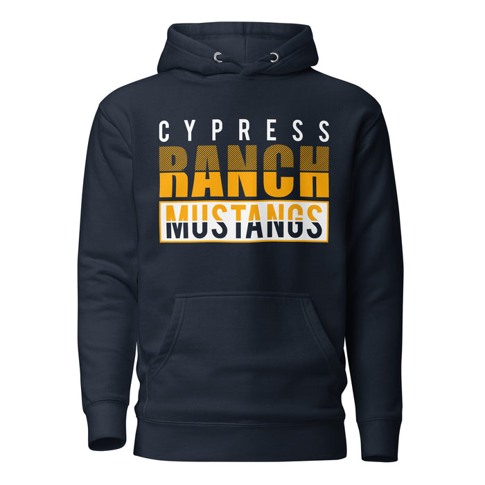 Cypress Ranch Mustangs Premium Navy Hoodie - Design 31