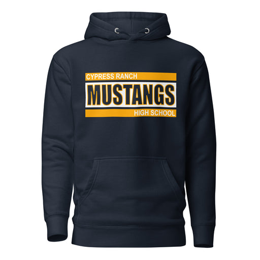 Cypress Ranch Mustangs Premium Navy Hoodie - Design 98