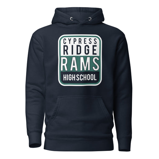 Cypress Ridge Rams Premium Navy Blue Hoodie - Design 01