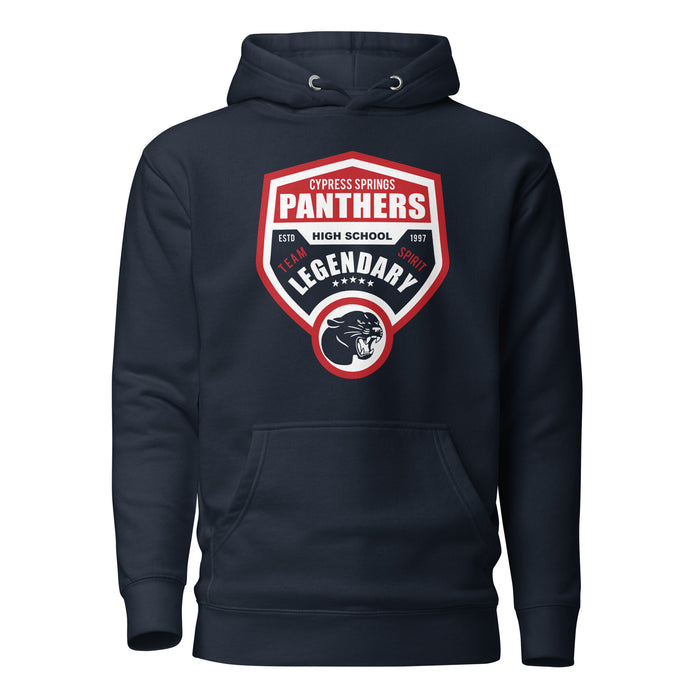 Cypress Springs Panthers Premium Navy Blue Hoodie - Design 14