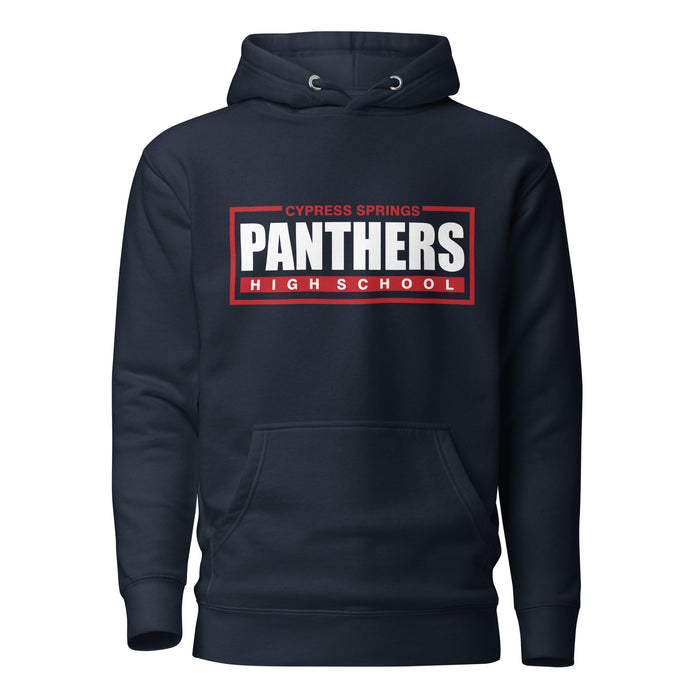 Cypress Springs Panthers Premium Navy Blue Hoodie - Design 49