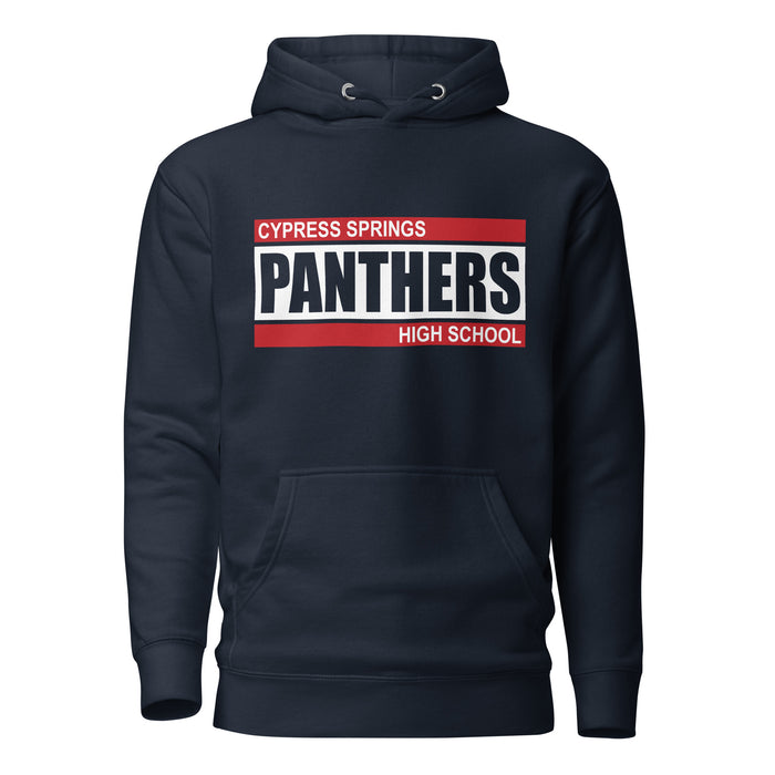 Cypress Springs Panthers Premium Navy Blue Hoodie - Design 98