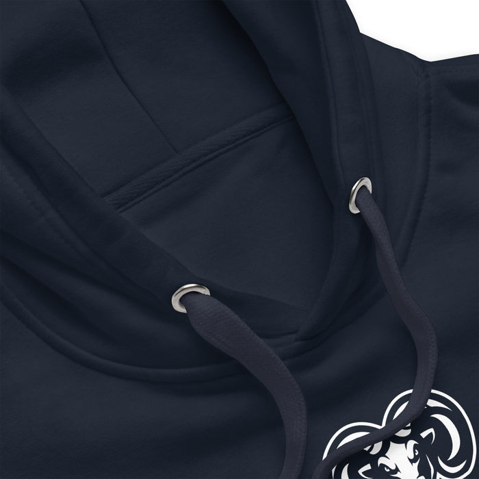 Cypress Ridge Rams Premium Navy Blue Hoodie - Design 23