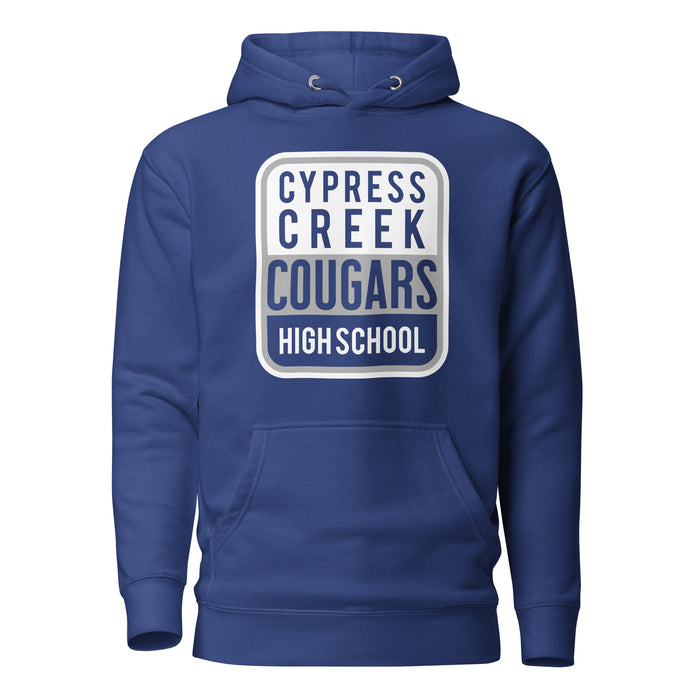 Cypress Creek Cougars Premium Royal Blue Hoodie - Design 01