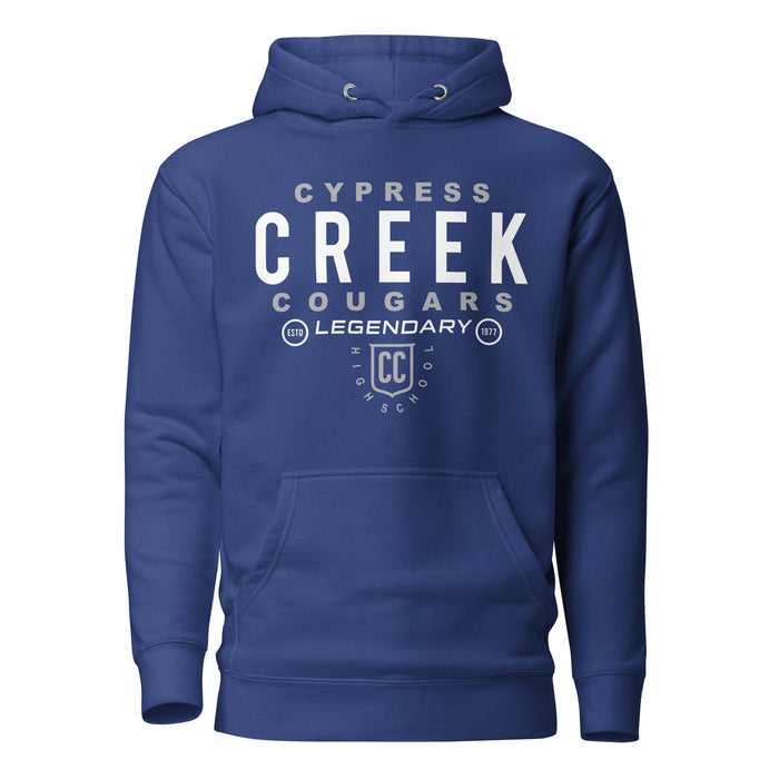 Cypress Creek Cougars Premium Royal Blue Hoodie - Design 03